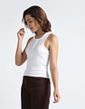 Tommy Hilfiger Essential Button Placket Ribbed Tank T-Shirt