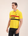 U.S. Polo Assn. Spain Flag Embroidered Pique Polo Shirt