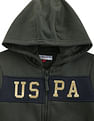 U.S. Polo Assn. Kids Boys Brand Print Hooded Sweatshirt
