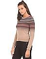 Aeropostale Fair Isle Pattern Round Neck Sweater