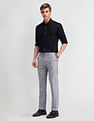 Arrow Denver Slim Solid Dobby Trousers