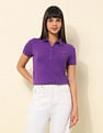 U.S. Polo Assn. Women Regular Fit Brand Printed Polo Shirt