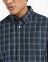 Tommy Hilfiger Checked Regular Fit Plain Woven Shirt