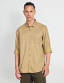 Flying Machine Floral Print Twill Shirt
