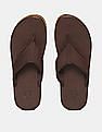 Arrow Men Brown V-Strap Mott Leather Sandals