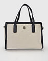 Tommy Hilfiger Solid Blue Polyester Hand Bags