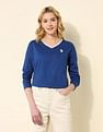 U.S. Polo Assn. Women Oversized Fit Solid T-Shirt