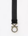 Calvin Klein Logo Black Leather Reversible Belt