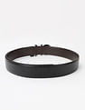 Calvin Klein Logo Black Leather Reversible Belt