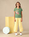 U.S. Polo Assn. Kids Girls Graphic Printed Relaxed Fit T-Shirt