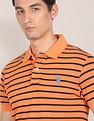 U.S. Polo Assn. Ribbed Collar Horizontal Stripe Polo Shirt