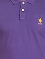 U.S. Polo Assn. Ribbed Collar Solid Polo Shirt