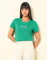U.S. Polo Assn. Women Regular Fit Brand Printed T-Shirt