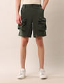 U.S. Polo Assn. Denim Co. Regular Fit Solid Cargo Shorts